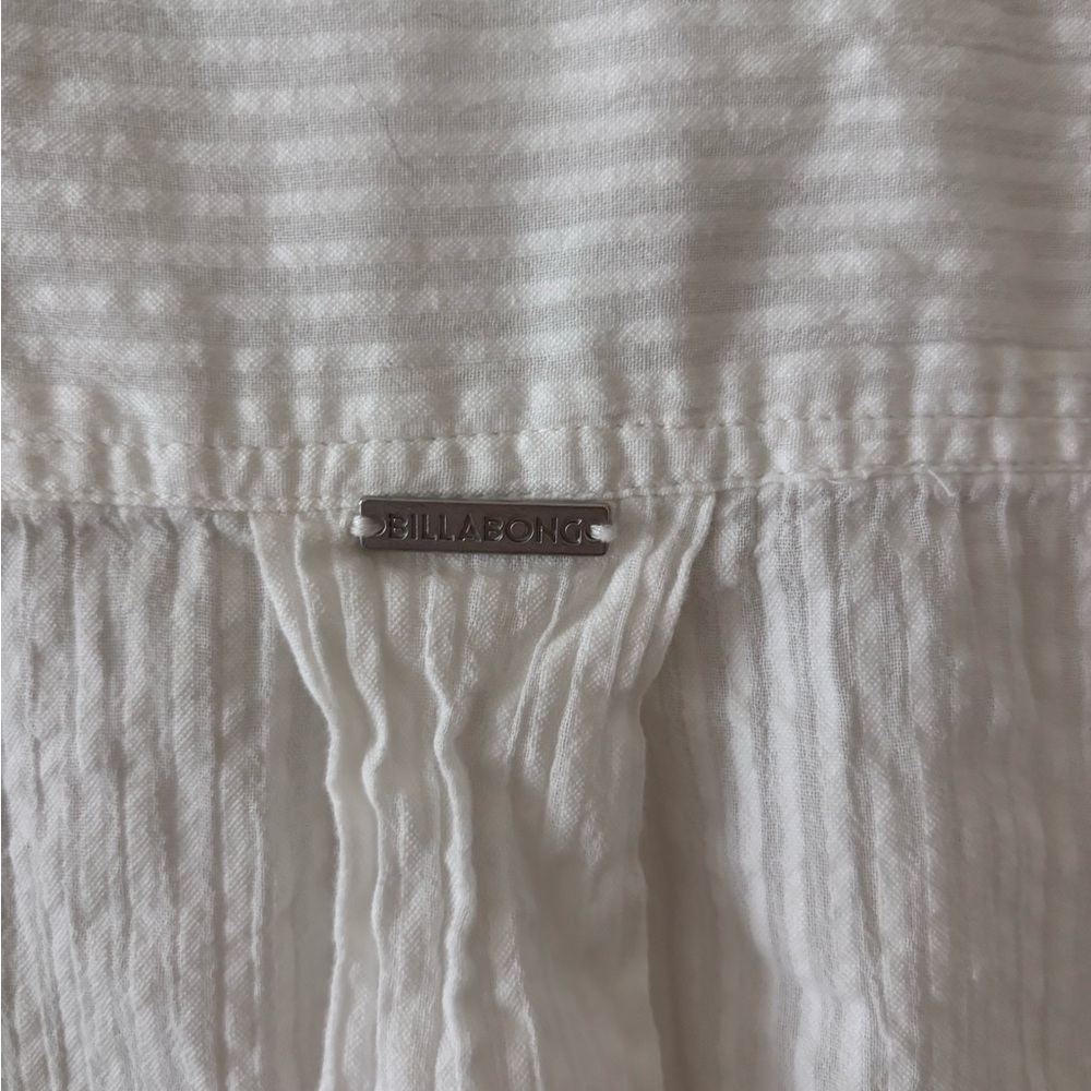 Billabong Right On Woven Seersucker Top Button Down L - Picture 6 of 8